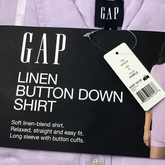 Gap Women's Linen Button Down Top MSRP $69.95 - Picture 3 of 6